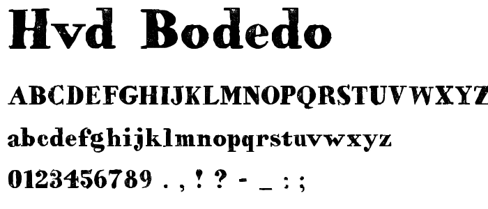 HVD Bodedo font